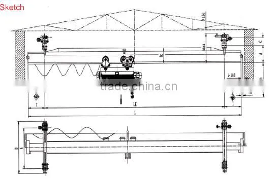LX Model Single Beam Suspension Crane for sale