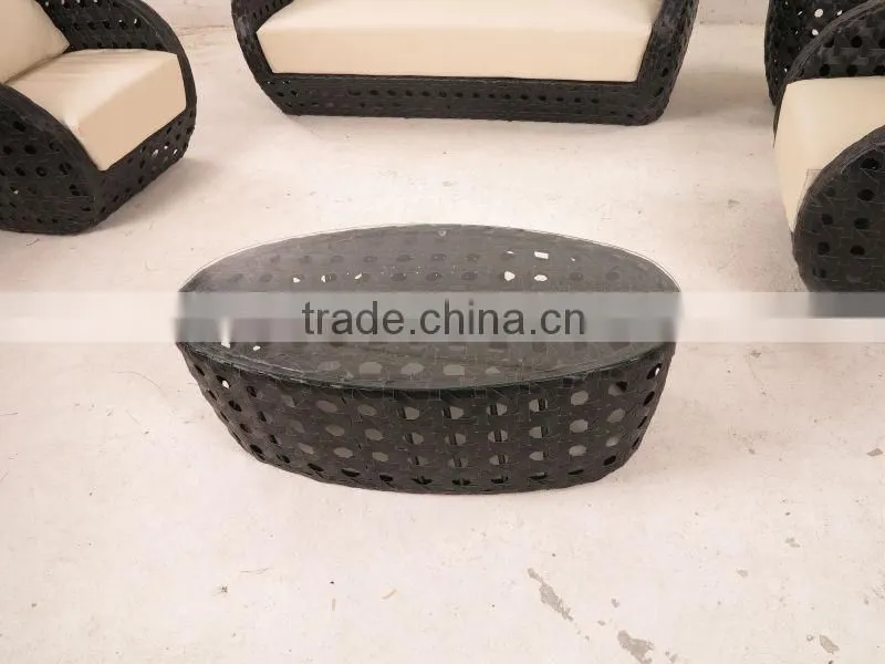 2015 outdoor rattan sofa set confortable cushion fashion design