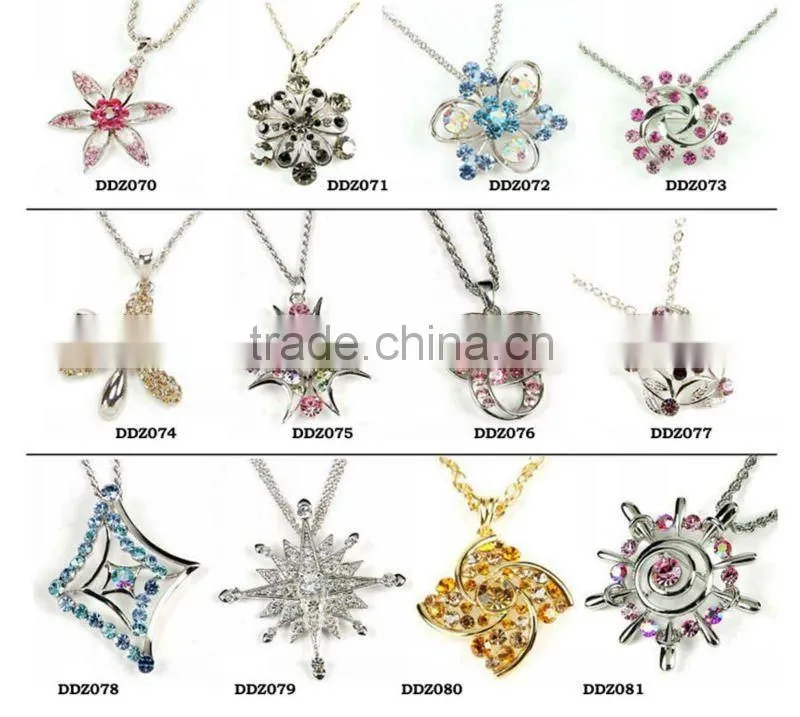 2012 Fashion Imitation Jewelry Blue Rhinestone Crystal Necklace,Rhinestone Necklace