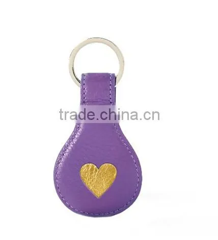 hot leather heart shape keychain, leather keychain with heart