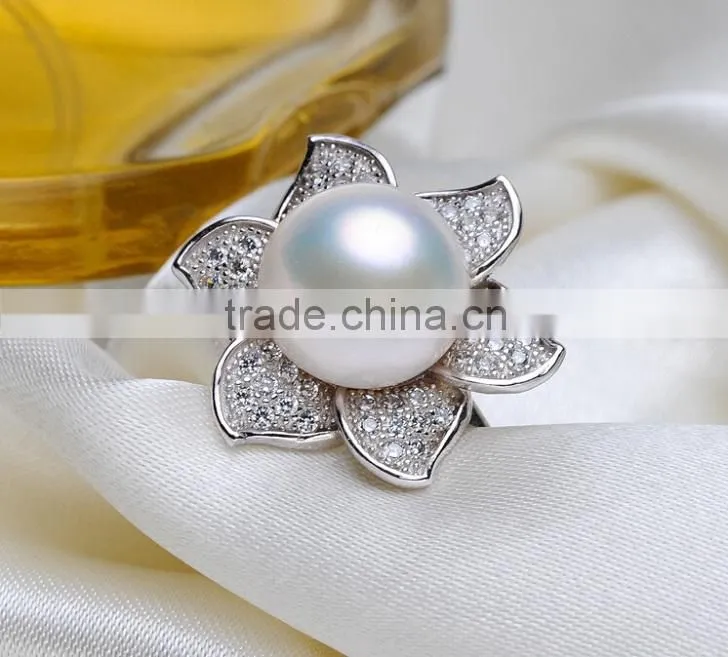 925 sterling silver earring and ring pearl jewerlry set