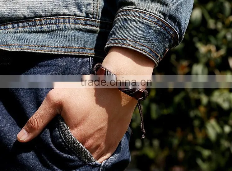 cheap leather custom rope bracelet, italian leather bracelets