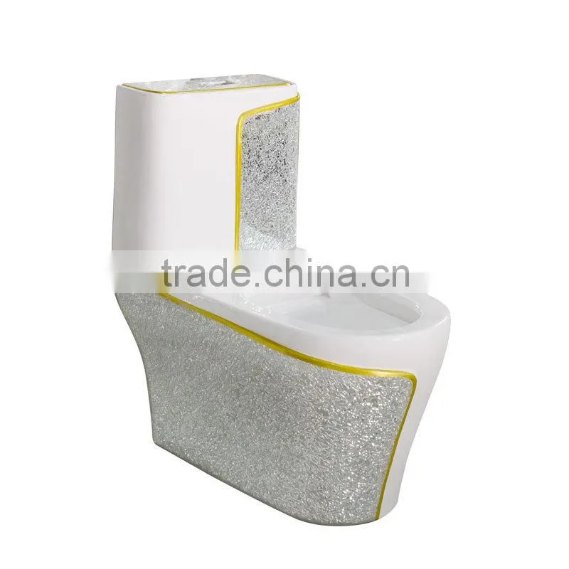 Design new innovative products 2015 paste glass gold toilet