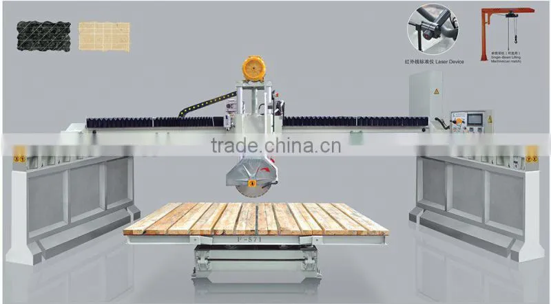 Automatic stone cutting machine bridge saw