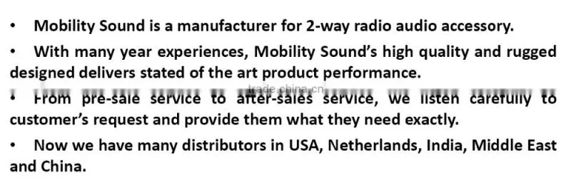 PMR DMR Two way radio walkie talkie G hook ear hook PTT PTT headset earphone earpiece for EADS Cassidian Airbus