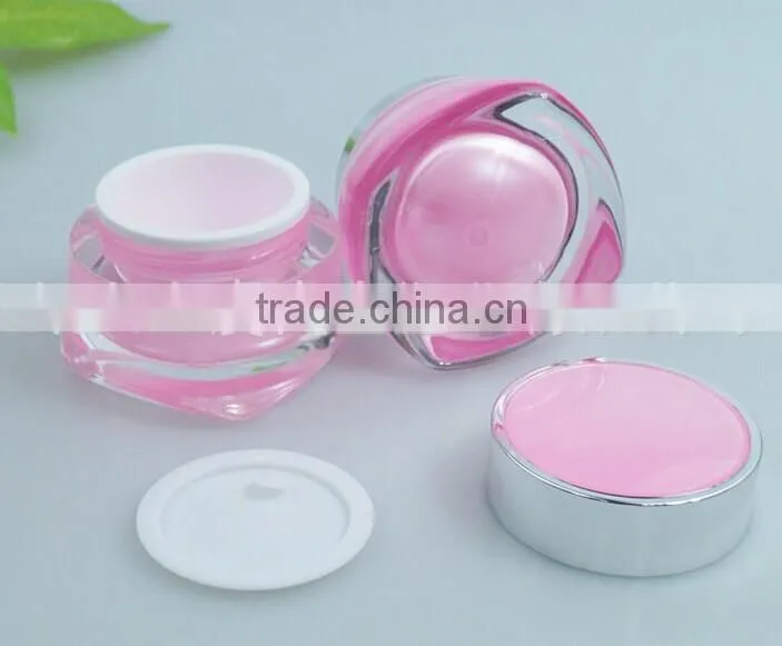 Hot skin care luxury empty acrylic cosmetic container with colorful cap