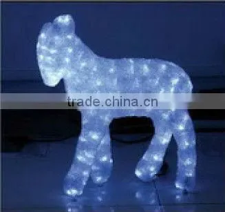 christmas decoration crystal sculpture light for santa claus