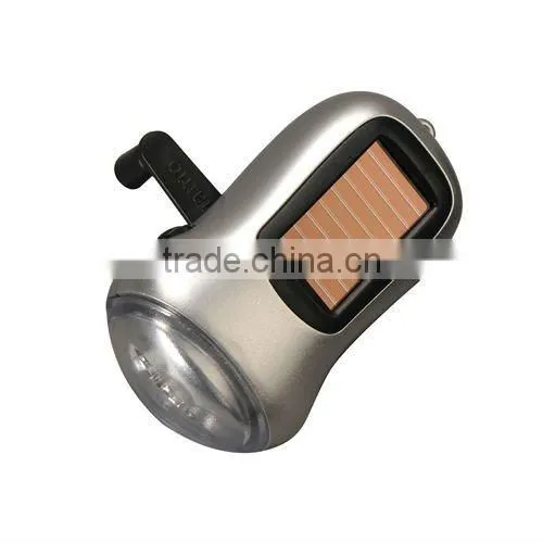 Multi-function mobile phone and USB charger high power rechargeable 3 led solar flashlight