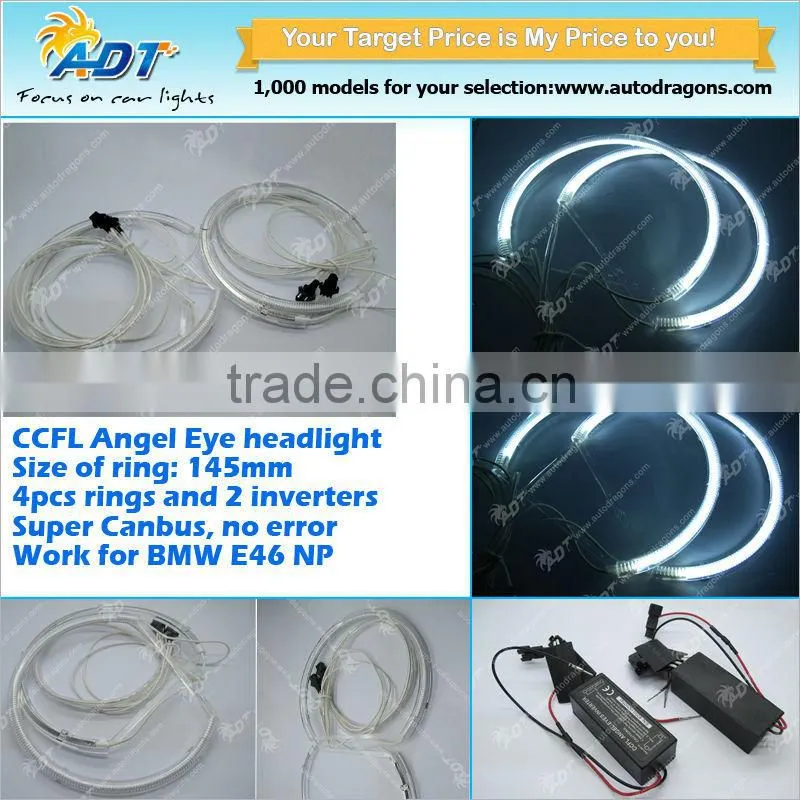 145mm ring Super Bright Halo Ring CCFL Angel eyes Headlight Kit For BMW