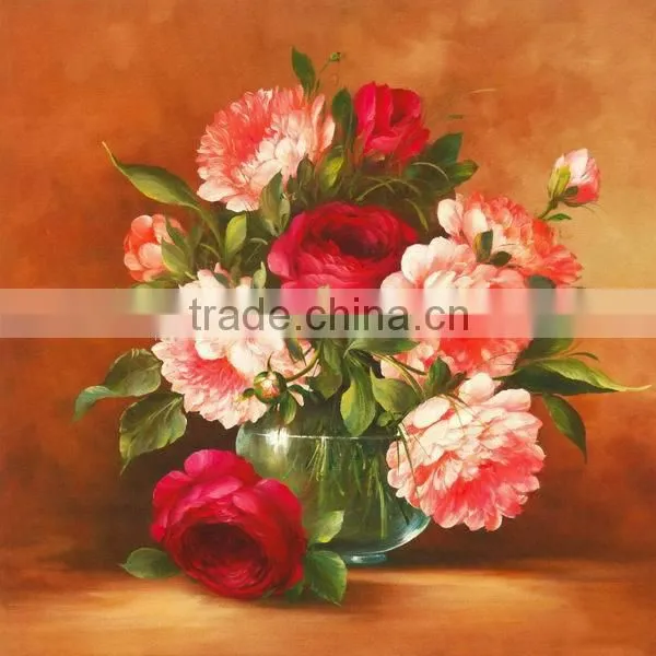 Retro flower decorative painting on canvas