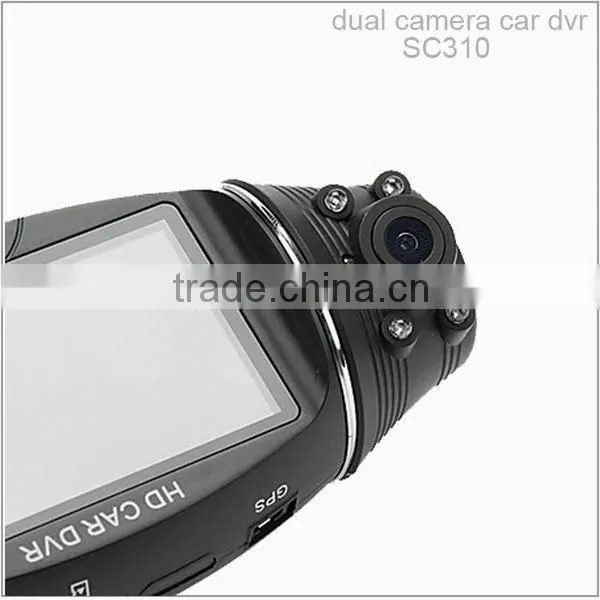 Dual camera lens 140 degree wide angle SC310 Full HD Car Security Cam