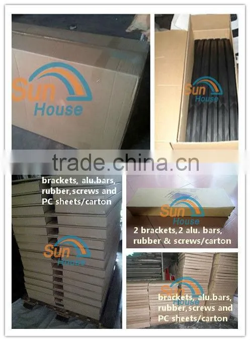 polycarbonate awning bracket