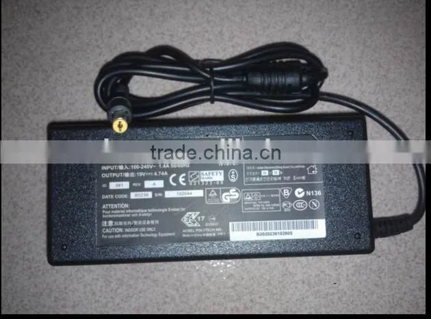 Laptop ac adapter for Ac ER Black, 3 prong 19v 4.74a 90 watt 5.5 x 2.5 mmer Ace rnote 735 735C 750C 760C