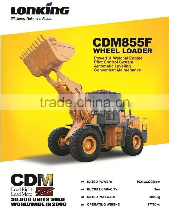 5T wheel loader Lonking CDM855F