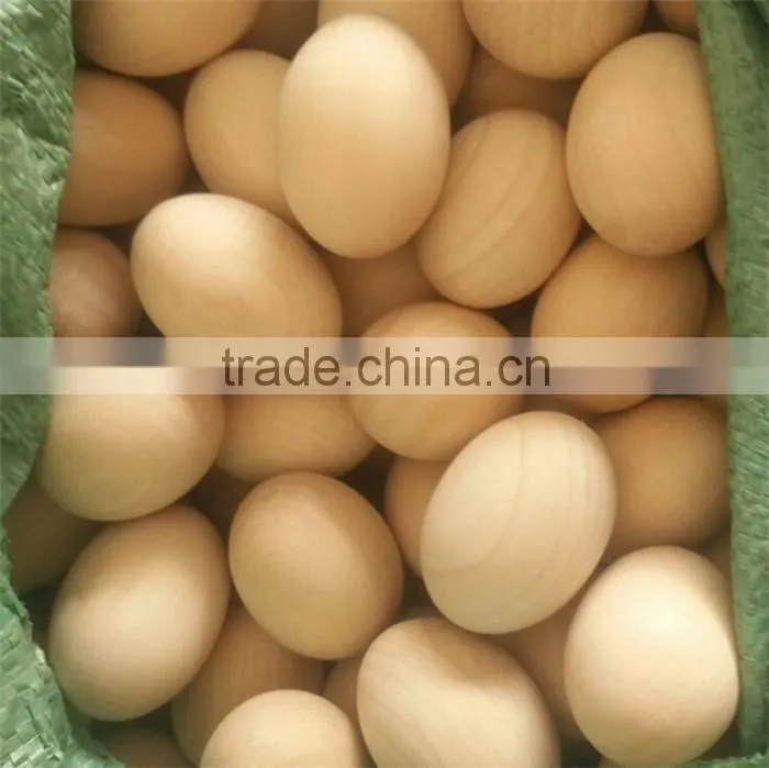 Customized DIY wooden egg,smooth solid wooden toy egg