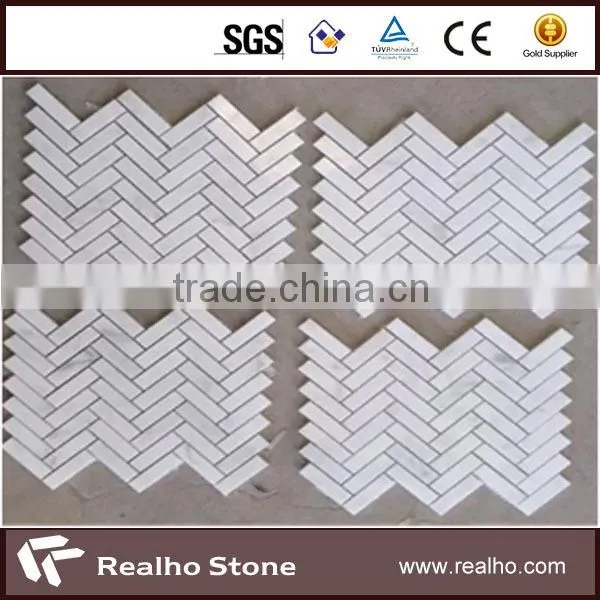 Chinese Crystal White Marble Mosaic with quality assurance