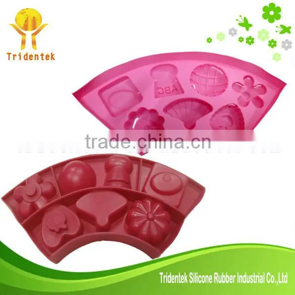 2015 new design food grade ice tools silicone chocolate molds