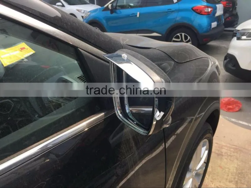Electroplate Rearview Side Mirror Sun Rain Visor Shield Water Rainproof Cover ABS Chrome 2 Pcs For KADJAR Car Accessories 2016