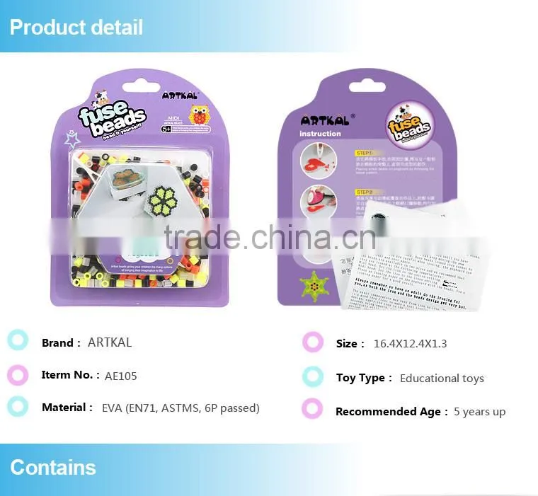 kids and children favorite funny 100% quality guarantee hama beads activity artkal fuse beads
