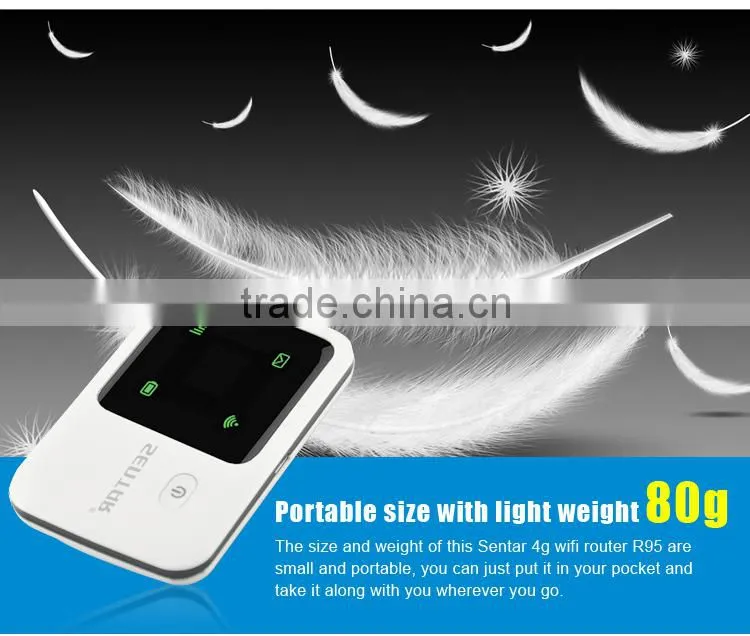 Original Unlock LTE FDD 150Mbps Sentar R95 Portable 4G LTE Wireless Router