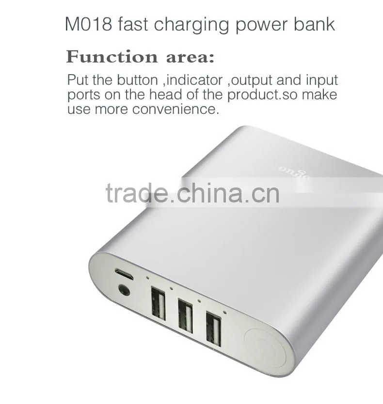OEM portable 3 in 1 power bank 10400mah