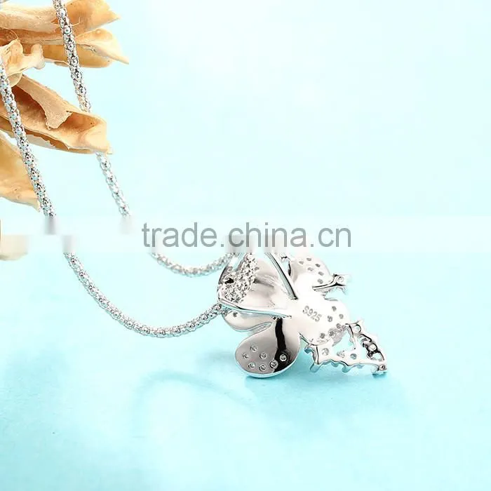 Trendy Coming 2016 European Water Pearl 925 Silver Pendant Necklace Jewelry