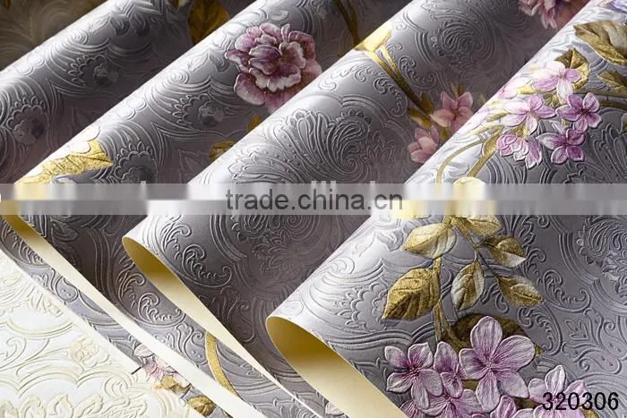 foam backed vinyl wallpaper with big flower