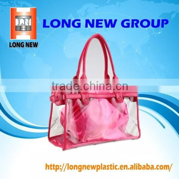 E health food File handbag cometic custom plastic makeup bag