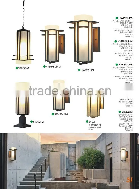 New desigen products unbreakable outdoors garden wall light