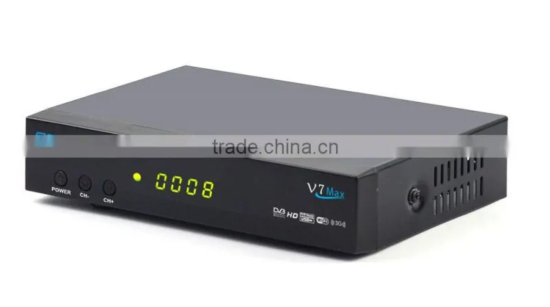 New Arrival freesat v7 max satellite receiver DVB-S2 1080P HD tv decoder support ccccam auto roll powervu usb wifi youporn