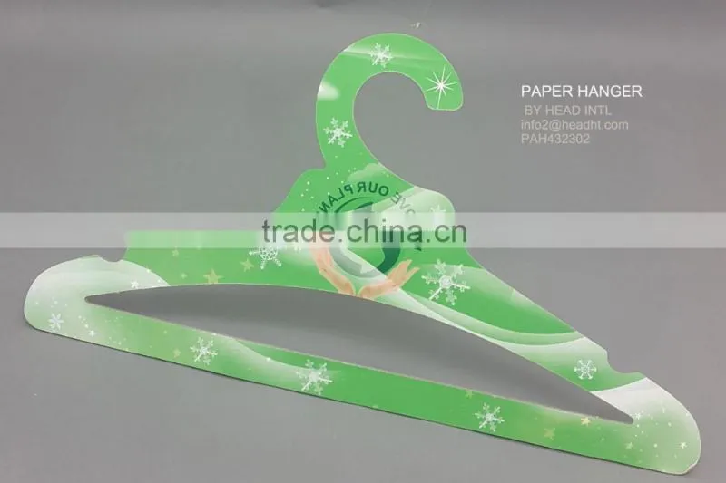 Printed paper cardboard Hanger Eco-friendly and recycable hanger
