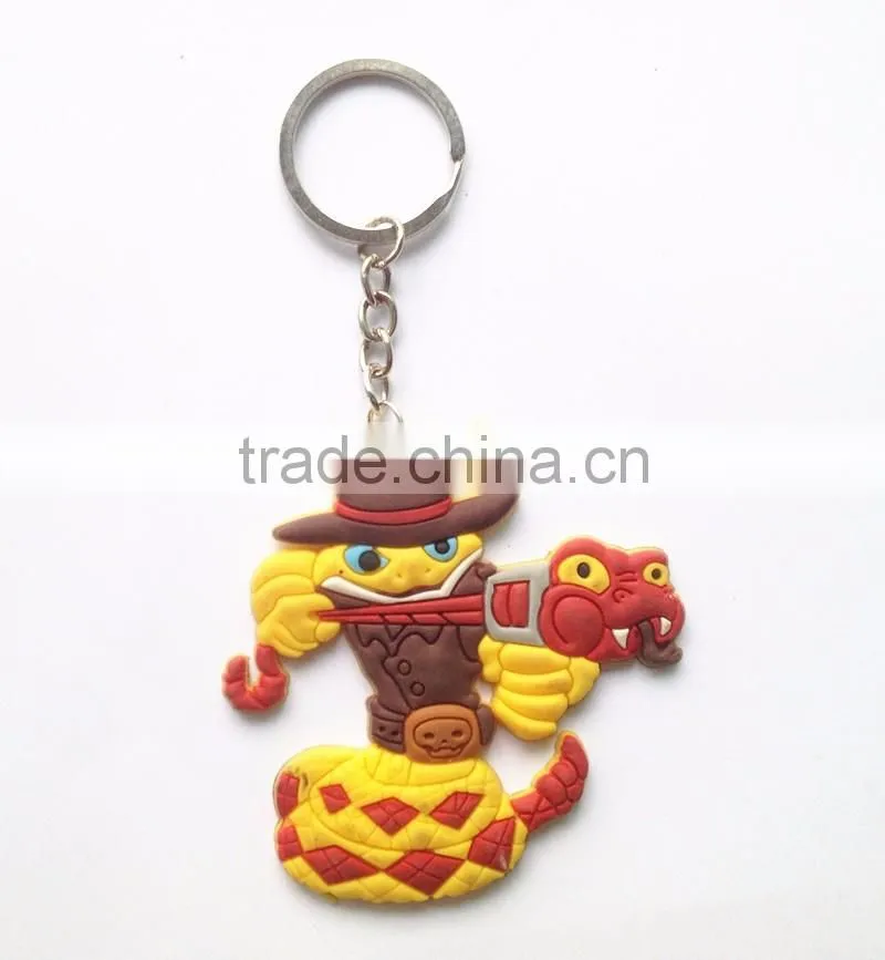 Animation Print Shaped Custom Promotion Gift Silicone PVC Key chain