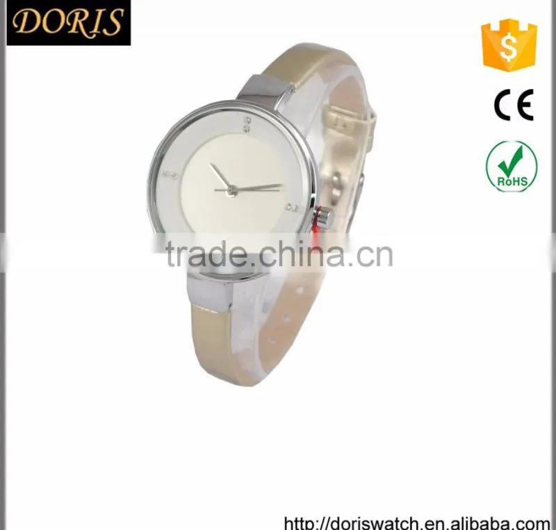 top alloy watch custom logo genuine leather ladies brands watches