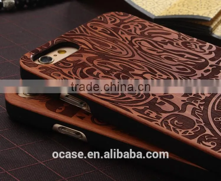 Wood bamboo cell phone case bulk buy from china for iphone 6s case.