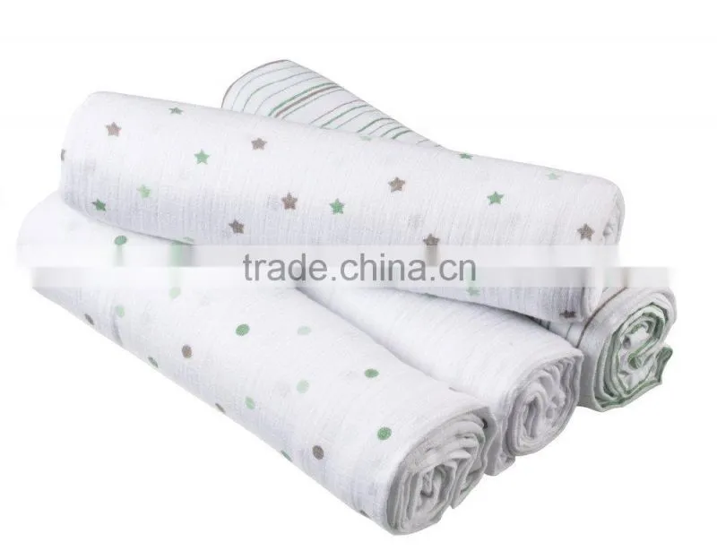 customized pattern baby muslin blanket baby bath towel