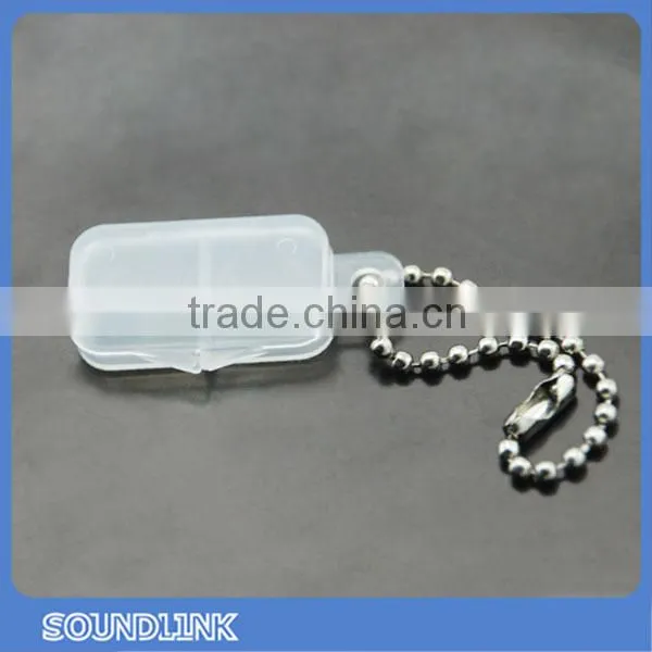 Clear plastic battery carrying case for hearing aids