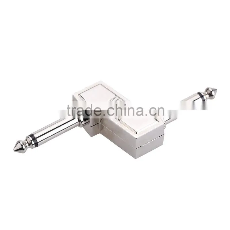 Z Type Audio Adaptors 6.35mm 1/4" Plug Connecting Jack Zinc Alloy Connector for Electric Effect Pedal