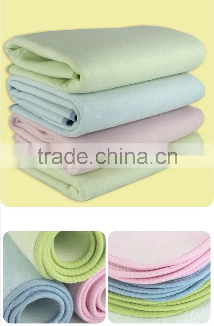 3D Mesh bamboo cotton covered edge baby urine pad with TPU laminated changing pad