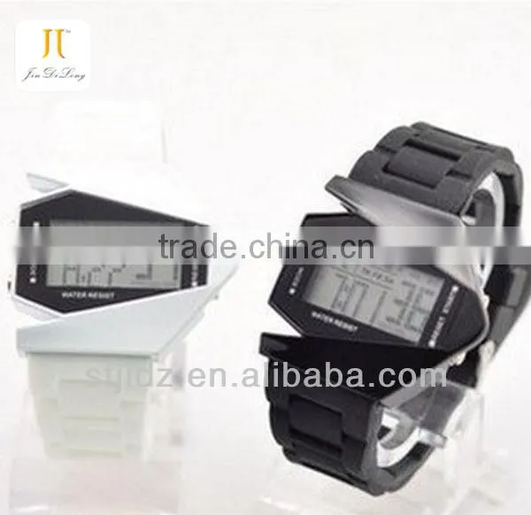 New fashion colorful aircraft shape sports led digital display watch waterproof smart watch