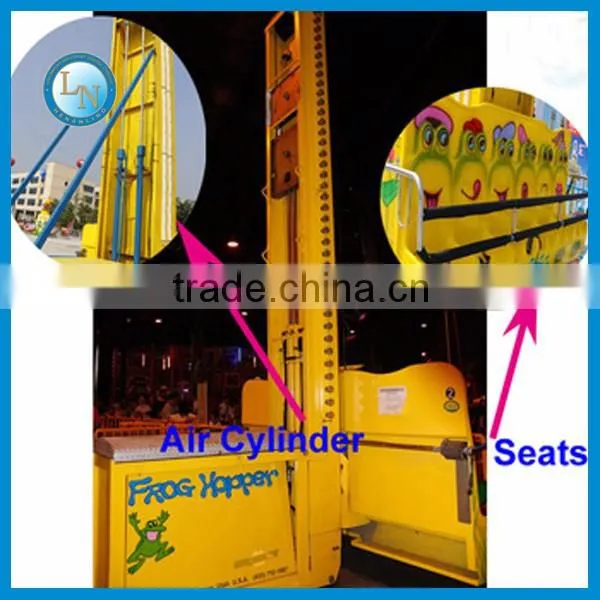 Mini free fall sky tower frog hopper! China supplier Lino amusement jumping frog rides for kids