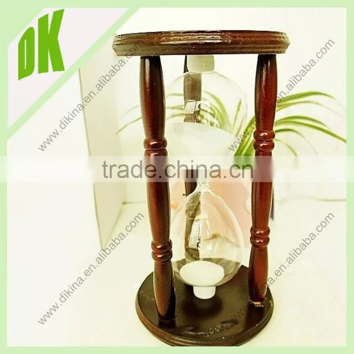 Gorgeous large clear hourglass with black sand. hourglass - 30 minute timer. wholesale custom glass sand timer