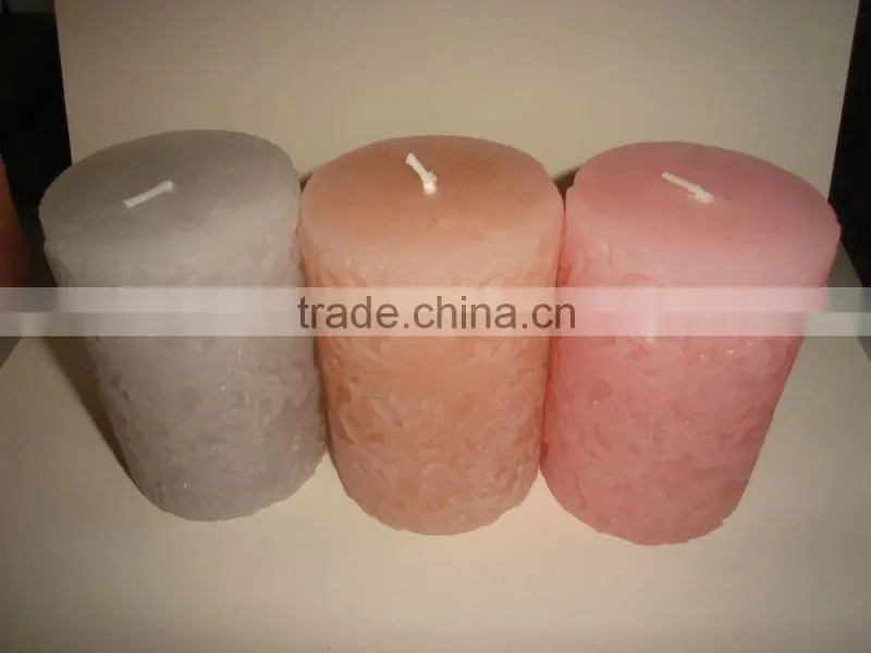 Cheap Wholesale Home Decorative High Quanlity art pillar candle Wedding candle wax