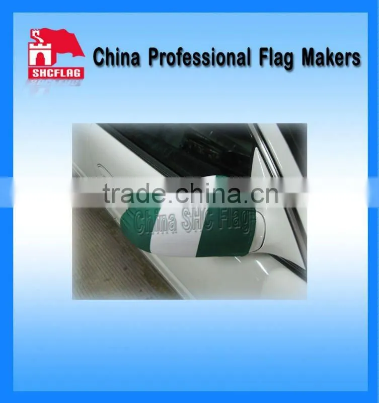 cheap custom polyester car side wing mirror cover flags