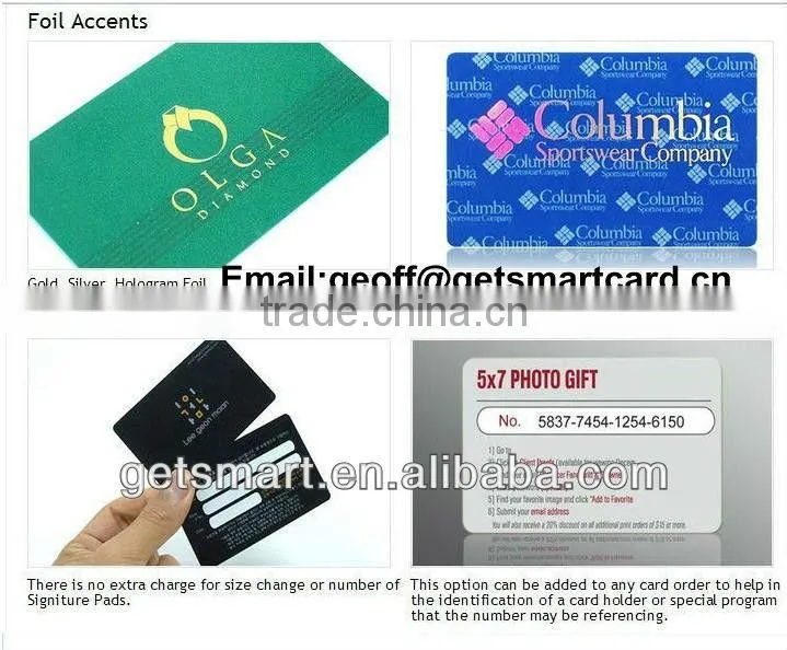 Customized PVC 0.3mm Business Cards