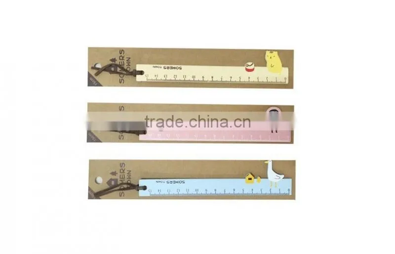 Wooden Somers Town model ruler/wooden crafts primary students ruler stationery promotion gifts