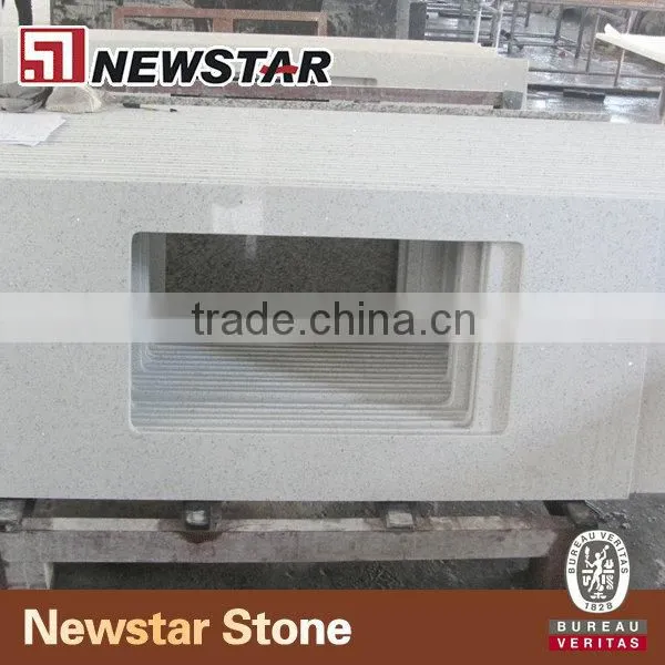 Bathroom vanity top sparkle white quartz stone
