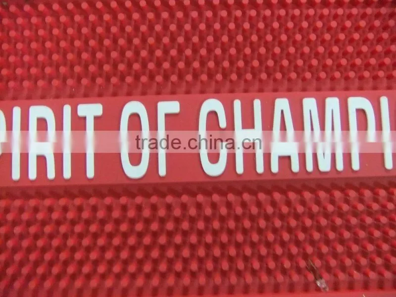 Eco-friendly hot selling soft pvc logo bar mats for promotion use