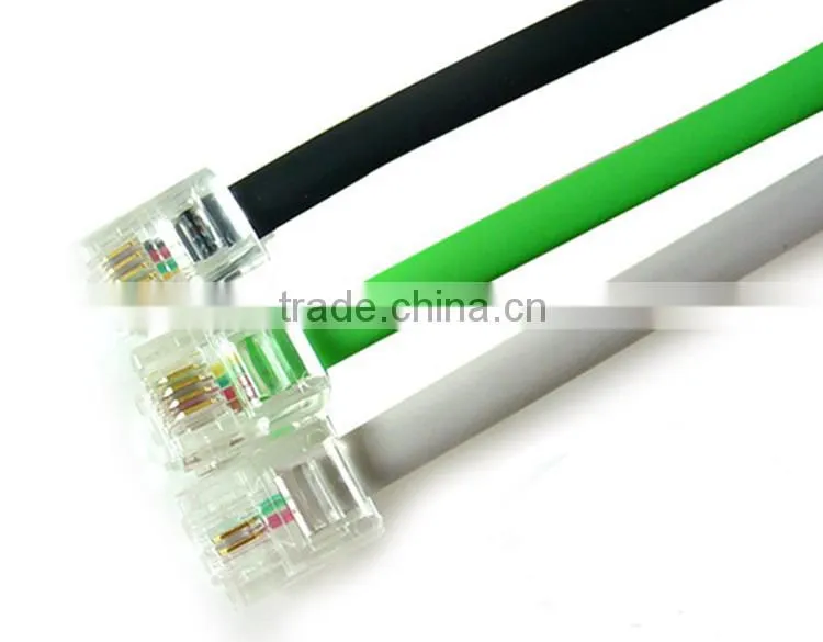 Cable manufacturer wholesale RJ11 cable 2core&4core for telecom system