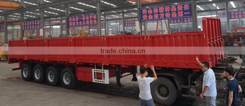 interlink livestock cargo fence truck trailer , 3 axle Fence semi Trailer for sale --FOB 10000