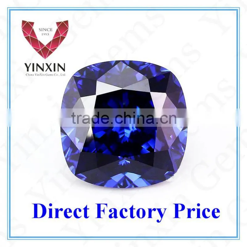 Factory Direct Sale small losse cushion cut blue sapphire price